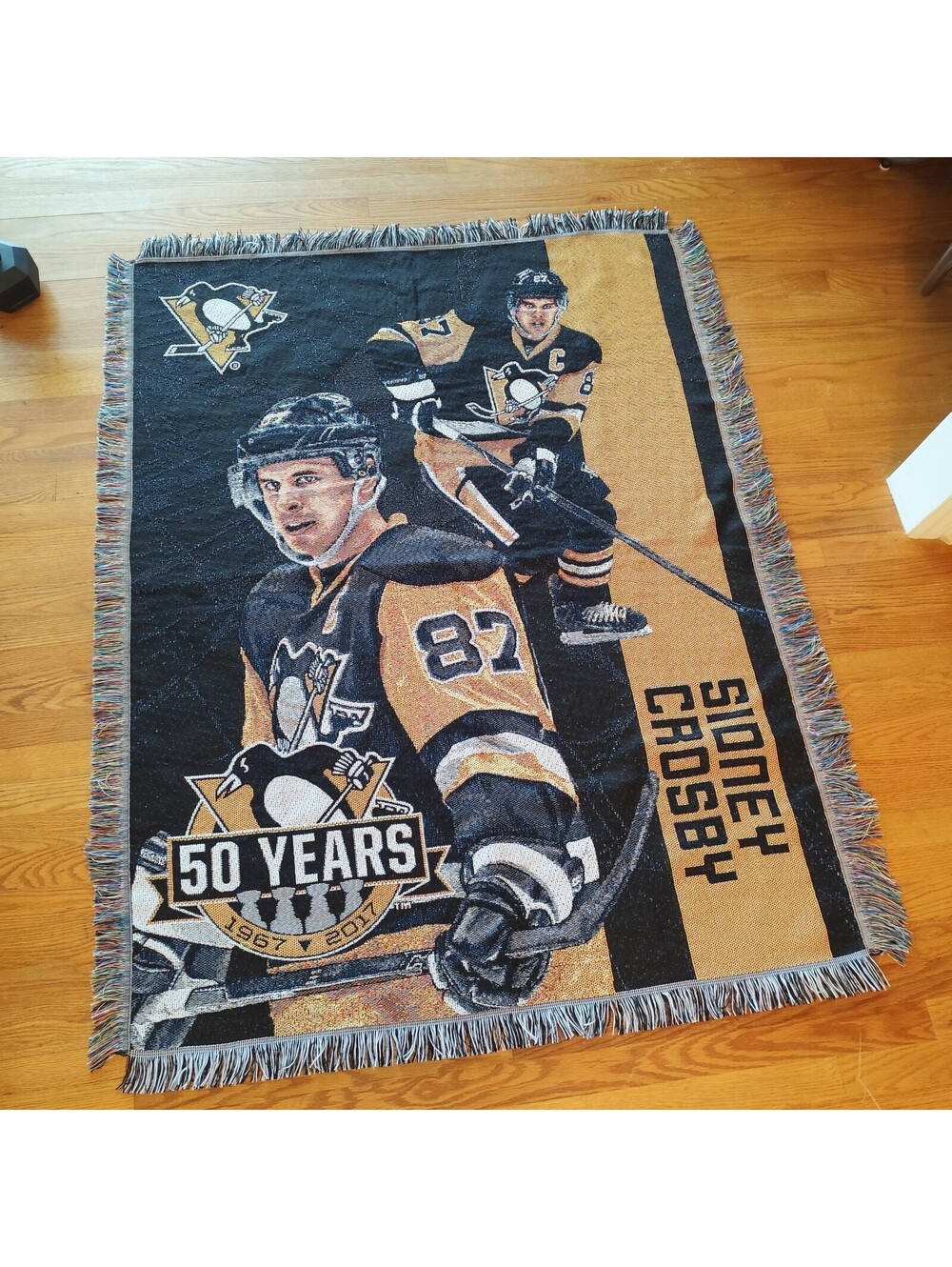 NFL Pittsburgh Penguins Throw Blanket, Sydney Crosby Hockey Fan Decor,50"x60"